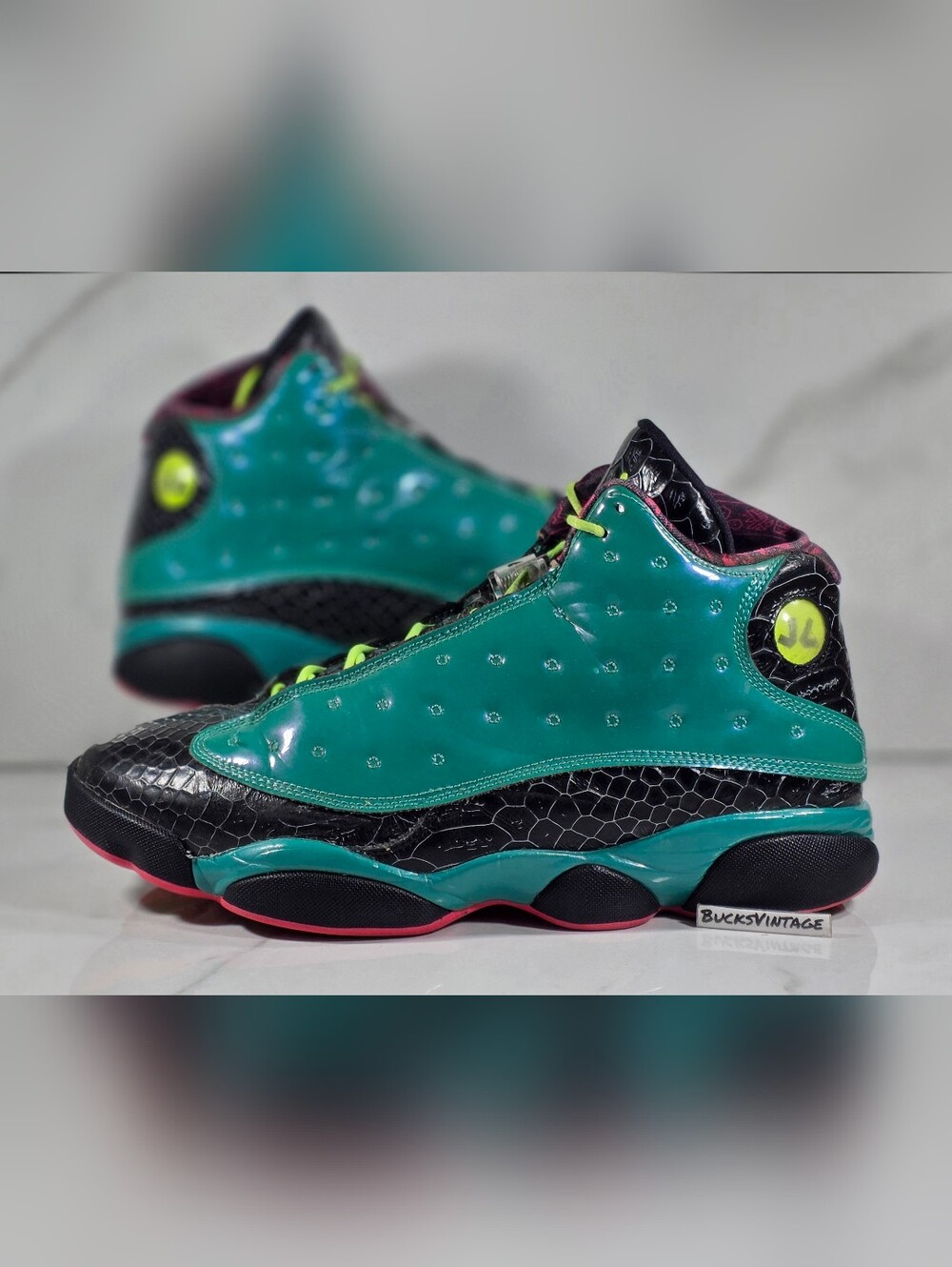 2015 Nike Air Jordan 13 Retro Doernbecher XIII Green Black Pink Mens Size 10